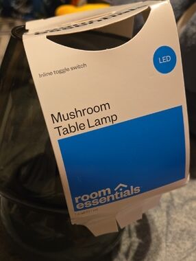 Room Essentials Black Mushroom Table Lamp with LED